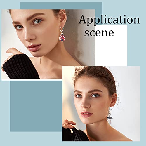 Beebeecraft 1 Box 20Pcs Leverback Earring Findings 925 Sterling Silver Plated French Earring Hooks 15.6x10mm Ear Wire Clip Earring Connector with 20Pcs Open Jump Rings for Jewelry Making - color: Silver