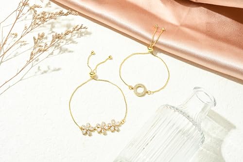 DanLingJewelry 20pcs Adjustable Slider Bracelet Slider Extender Chains with Ball Ends for Jewelry Making DIY 8 Inches(220mm) G - color: StyleⅡ-20 pcs-Golden