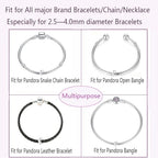 Clip Stopper Charms Sterling Silver Rondelle Spacer Bead for Bracelets (Silver) - color: Silver