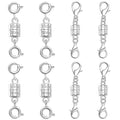 S925 Silver Magnetic Necklace Clasps, S925 Jewelry Making Connectors, Chain Extender Converters for Bracelets Necklace, 8 Pack (8pcs Silvery B) - color: 8pcs silvery B