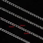 UMAOKANG 32.8 Feet Stainless Steel Extender Chain Links for Jewelry Making, Silver Chain Bulk with Lobster Clasps and Open Jump Rings - color: Steel Twist