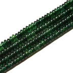 2x4mm 150pcs Natural Green Crystal Rondelle Stone Beads Semi-Precious Disk Loose Gemstones Bead for DIY Jewelry Making - color: Green Crystal