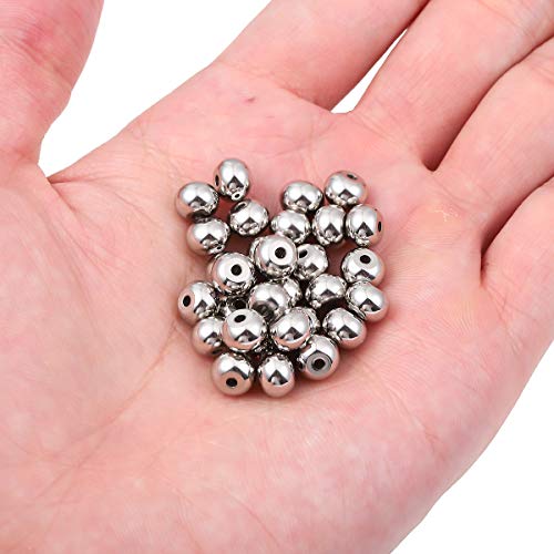 BEADIA Stainless Steel Spacer Beads 7x5mm Rondelle Loose Charm Caps Beads for DIY Jewelry Making 100pcs with 1.5mm Hole - color: 7x5mm 1.5mm