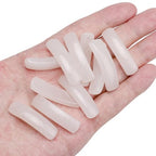 BEADIA Natural Curved White Agate Stone Beads 36x10mm 4pcs for DIY Bracelet Jewelry Making - color: White Agate