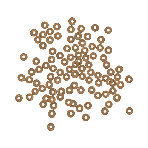 Mandala Crafts LT Brown Heishi Beads 6mm – 3000 Flat Polymer Disc Clay Beads for Adult Jewelry Making Spacer Beads, Bracelets, Necklaces, and Earrings - color: Light Brown, size: 6mm 3000 PCs