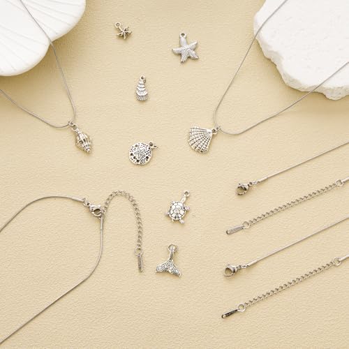 12 Pcs Snake Link Chain Stainless Steel Necklace Bulk Silver Necklace Chain for Jewelry Making - color: Silver Snake, size: 20 inches