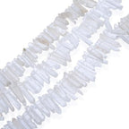 Adabele 30 Inch Natural Raw Healing Clear Crystal Quartz Gemstone Loose Beads Small Drilled Point Chakra Gem Stone Drop Stick GA1 - color: Clear Crystal, size: Small Size (30 Inch/2 Strands)