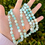 Adabele Premium 108 Mala Beads Malas Necklace - Natural Healing Gemstone Tibetan Buddhist Japa Prayer Meditation Reiki Chakra Stone Quartz Rock Women Men Jewelry - style: Multi-Color Amazonite
