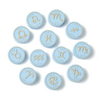 LiQunSweet 12 Pcs Silicone Focal Beads Rubber Silicone Beads Round Twelve Constellations 12 Zodiac Signs Bead Charms for Bracelet DIY Keychain Making Craftings Necklace Lanyard - color: Zodiac Signs Silicone Bead_12 Pcs