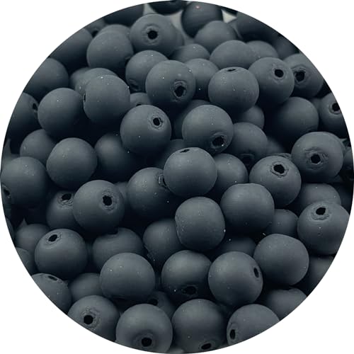 200pcs 6mm Polymer Clay Beads Round Spacer Beads Heishi Vinyl Beads for Making Bracelet Necklace Earring Accessories DIY Handmade Craft(Black) - color: Black, size: 6mm