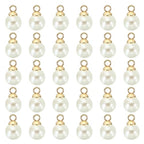 PATIKIL Pearl Charm, 100pcs Pearl Beads Faux Pearl Pendant Charm DIY for Jewelry Making Bracelets Earrings Necklace Crafts - color: Golden Beige, size: 6mm
