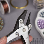 The Beadsmith Round Nose/Concave Parallel Pliers - 5.71 inches (145mm), Steel tool for jewelry making, no spring - style: Round Nose/Concave - 145mm