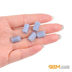 GEM-Inside 28Pcs 8x12mm Natural Blue Anglite Stone Gemstone Faceted Freeform Tube Column Chakra Beads for Jewelry Making Full 15" Strand Power Energy Healing Stone - color: Blue Anglite