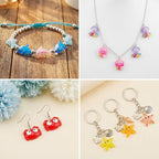 Keychain Charms Bulk 30pcs mixed Cute 3D Charms for Keychain Making for Bracelet Earring Jewelry Making DIY Crafts Includes Animal Food Fruit Flower Designs - color: Ocean Mix