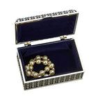 Personalized Silver Plated Rectangular Jewelry Box with Beaded Antique Design | Engraved Gift for Men and Women | Custom Jewelry Box for You and your Loved Ones | Personalized Gift Box