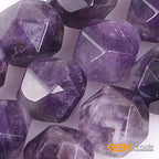 GEM-Inside Natural 12mm Amethyst Gemstone Loose Beads Faceted Purple Square Cambay Crystal Energy Stone Power for Jewelry Making 15" - color: Amethyst, size: 12mm