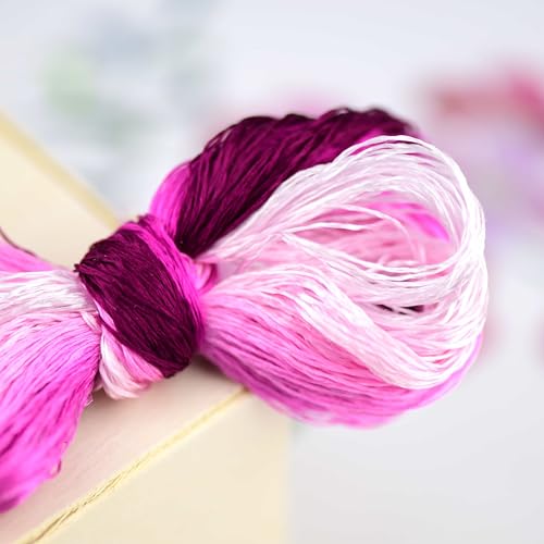 4 Skeins Mulberry Silk Floss Embroidery Thread Floss-Cross Stitch Threads China Silk Woven Jewelry Threads DIY Sewing Kits (17) - color: 17