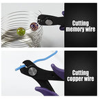 5.5 Inch Memory Wire Cutter Kit - 200 White K Memory Wire Loops for Jewelry Making - color: White K
