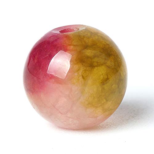 100Pcs Natural Stone 6mm Rose Red Jasper Round Loose Gemstone Energy Healing Beads Hole Size 1mm DIY Smooth Beads for Bracelet Necklace Earrings Jewelry Making - color: Rose Red Jasper, size: 6mm