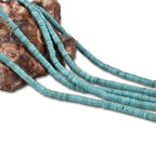 170pcs 5x2mm Natural Turquoise Heishi Disc Rondelle Spacer Stone Semi Precious Gemstone Loose Beads for Jewelry Making 15 Inch - color: Turquoise, size: 5x2mm
