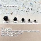Crystal Glass Beads 400 Pieces 4mm Round Faceted Glass Spacer Beads for Jewelry Making Bracelet Earring Necklace DIY Craft Supplies(Black) - color: Black, size: 4mm