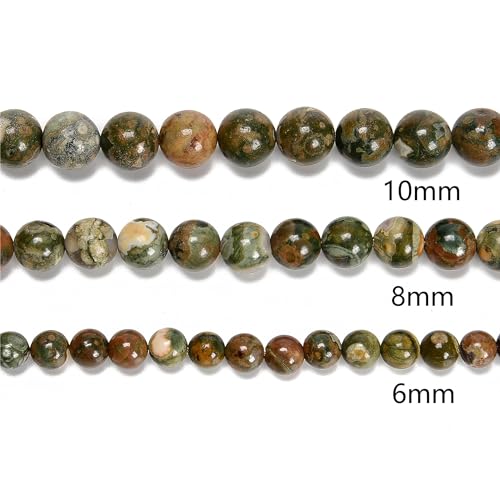 65Pcs 6mm Birdeye Rhyolite Natural Round Loose Real Stone Beads Gemstone Genuine for DIY Hand Made Craft Jewelry Bracelet Earring Necklace String Making Energy Healing Power - color: Birdeye Rhyolite, size: 6mm