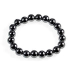 AD Beads Natural Gemstone Round Beads Stretch Bracelet Healing Reiki 10mm (Hermatite) - color: Hermatite