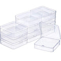 SATINIOR 12 Pack Beads Organizer Box Clear Plastic Beads Storage Containers Box with Hinged Lid for Bracelet Making DIY Jewelry Craft Nail (3.70 x 3.70 x 1.18 Inch) - size: 3.70 x 3.70 x 1.18 Inch
