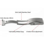 watchdives Watch Buckle 20mm Silver Fold Safety Milled Clasp Replacement Stainless Steel Watchband Clasp - color: Silver, size: 20mm