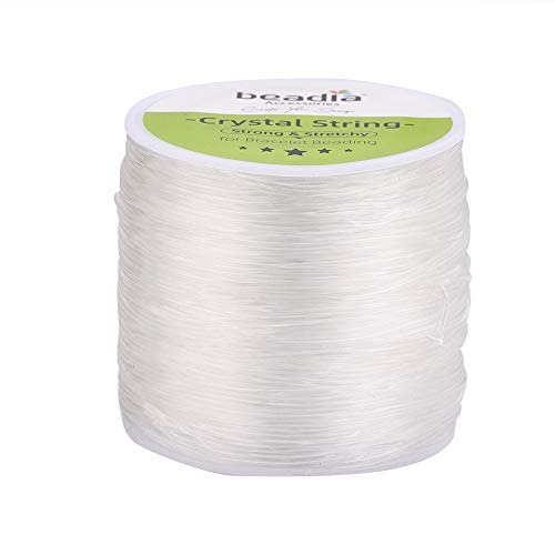BEADIA Elastic Crystal String 1.2mm Clear Bead Cord for Bracelet Beading Jewelry Making 65yard - size: 1.2mm