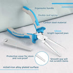 SPEEDWOX 6 Inches Needle Nose Pliers For Jewelry Making Mini Extra Long Nose Thin Needle Nose Pliers Smooth Jaws Plyers With Protective Cover Precision Wire Looping Small Jewelry Making Tools - style: Upgrade Needle Nose Pliers