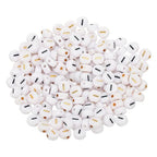 HARFINGTON 200 Pcs 4x7mm Acrylic Letter Beads, Round White Alphabet Beads Letter I, Alphabet Spacer Beads for Jewelry Making Bracelets Necklaces - style: Letter I