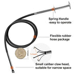 Small Caliber Flexible Grabber Tools 24'' Four-claw Pickup Tool Pick Up Items In Narrow Space Flexible Waste Picking Tool for Engine Bay/Home Sink/Earring (Not magnetic) - size: Flexible bend pick tool Non-magnetic