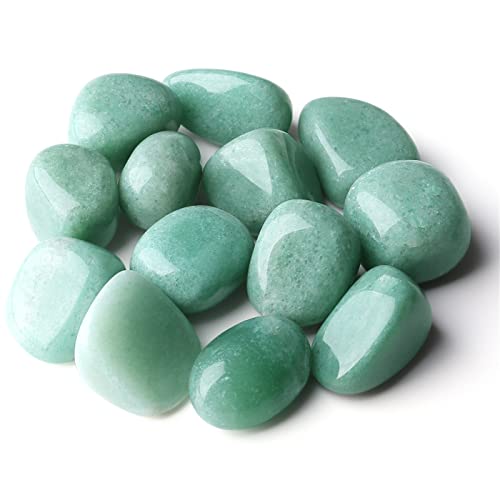 Green Aventurine Tumbled Polished Natural Healing Crystals Stones Bulk Stones Crystal for Energy Reiki Tumbling Cabbing Balancing Decoration Gemstones Crystal Healing Meditation Therapy Gift - color: Green Aventurine, size: 100g