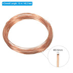 PATIKIL 49 Feet Solid Bare Copper Wire, 23 Gauge 99.9% Pure Copper Wire 0.6mm Soft Beading Wire Metal Plant Stem Ties for Jewelry Craft (15m) - size: 0.6mmx15m