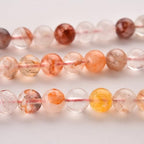 6mm Red Hematoid Quartz Stone Beads Natural Crystal Gemstone Round Loose Beads for DIY Jewelry Making 15"/Strand - color: Red Hematoid Quartz, size: 6mm
