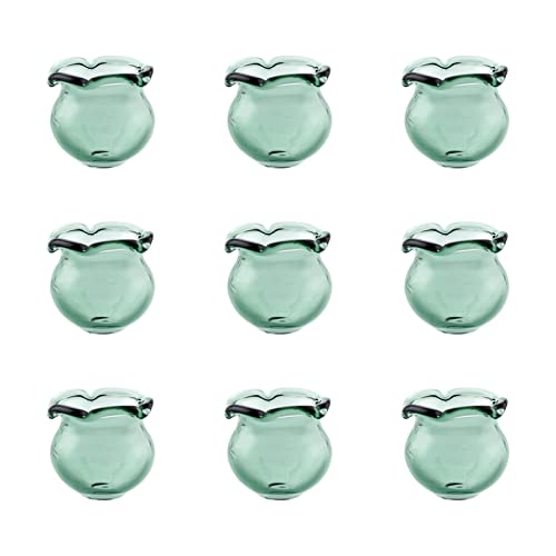 FASHEWELRY 10pcs Handmade Glass Trumpet Flower Beads Colorful Crystal Floral Beads Crystal Trumpet Flower Spacer Bead Bulk for Jewelry Bracelets Earring Craft Making (Aqua) - color: Aqua