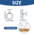 Pandahall 10 Sets Antique Silver Tibetan Alloy Toggle Clasps Round Bracelet Jewelry Clasp Connectors for Necklace Bracelet Jewelry Making
