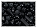 2.1oz (60g) of Glass Bead Mix with Drops, Table-Cut and fire Polish Czech Beads, Glossy & Matte Black - color: Black