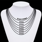 Fiusem 18K Gold Plated Rope Chain for Men, 18K Gold Plated/Black Chain Necklace, Stainless Steel Necklace for Men and Women, Jewelry Gifts - size: 26 Inches, style: Black 2mm