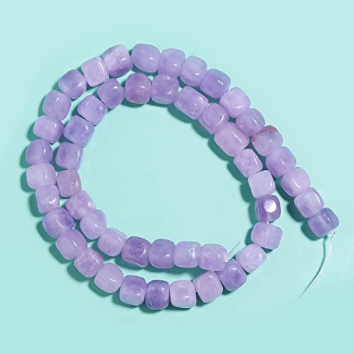 8MM Natural Amethyst Gemstone Loose Square Cube Beads Stone Healing Power for Jewelry Making DIY Bracelet Necklace - color: Amethyst