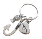 YYaaloa Mini Love Heart "Mom" Pack of 40 DIY Charms Pendant for Crafting, Jewelry Making Accessory