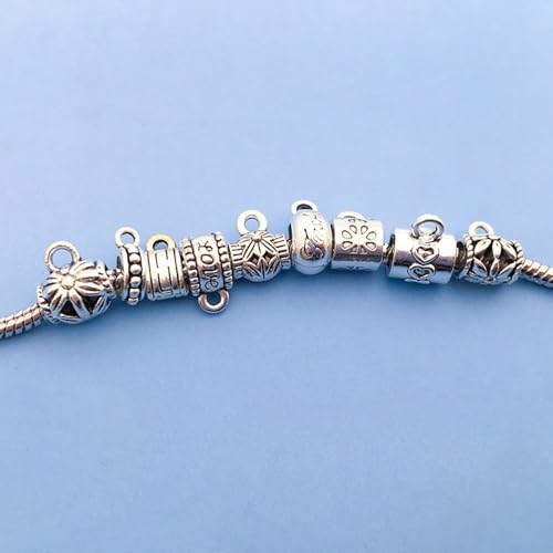 100 Pieces Jewelry Making Charms Pendants for Bracelet Bulk lot Necklace Earrings Keychain Charms Beads DIY Kit Trendy Craft - style: European Chain hook