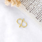 10K Gold Clasp Double Lobster Clasp Necklace Extender Clasp Bracelet Extension Connector for DIY Necklace Bracelet Jewelry Making(Style 2) - size: style 2
