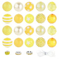 35 Pcs Chunky Bubblegum Beads 20mm Focal Pen Large Rhinestone Pearl Bead with Rhinestone Large Hole European Spacer Bead for DIY Beadable Pen Jewelry Making Keychain Craft Making(Yellow) - color: Yellow