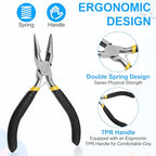 11PCS Jewelry Pliers Set, Long Nose, Diagonal, End Cutting, Bent Nose, Combination, Flat Nose, Needle Nose & Round Nose, Tweezers and Storage Bag, Jewellery DIY Making and Repairing Supplies
