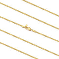 FaithHeart Mens Black/Silver/Gold Stainless Steel Flat Box Link Chain Necklace, Stylish 2/4/6/8mm Width Box Chains Necklaces for Men Non Tarnish Hip Hop Chain Jewelry Gifts,14"-30" Length - color: 2mm Width-Gold, size: 22 Inches Length