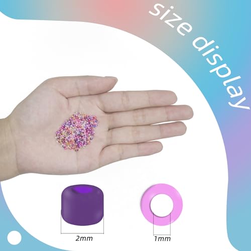 12/0 Tiny Glass Seed Beads Bulk, 2mm 4400 Pcs Craft Pony Beads for Jewelry Making, Friendship Bracelet, Hair Braiding, DIY Necklace Key Chain (Lake Blue) - color: Lake Blue, size: 2mm