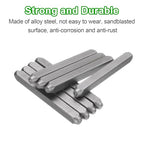 HARFINGTON 36pcs Metal Stamping Kit 1/16" (1.5mm) Steel Uppercase Letter and Number Punch Set (A-Z / 0-8 / "&" Symbol) Punch Press Tool with Case for Imprinting Metal Plastic Wood Leather - size: 1/16"
