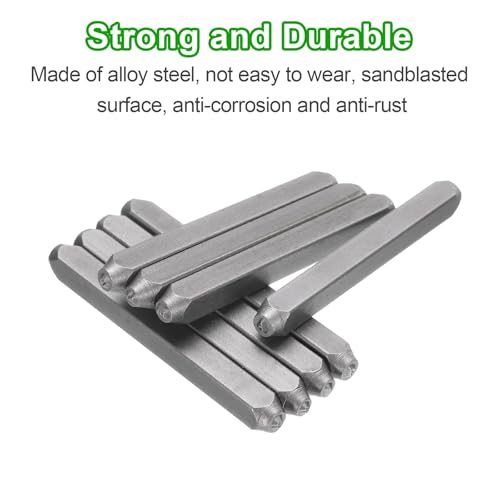 HARFINGTON 36pcs Metal Stamping Kit 1/16" (1.5mm) Steel Uppercase Letter and Number Punch Set (A-Z / 0-8 / "&" Symbol) Punch Press Tool with Case for Imprinting Metal Plastic Wood Leather - size: 1/16"